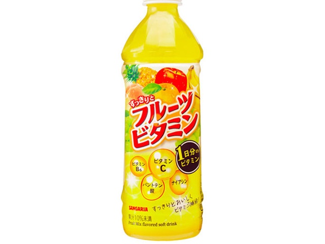 サンガリア すっきりとフルーツビタミンＰ５００ｍｌ □お取り寄せ品 【購入入数２４個】
