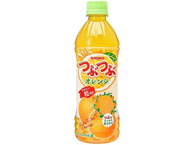 サンガリア つぶつぶオレンジ Ｐ５００ｍｌ  【購入入数２４個】