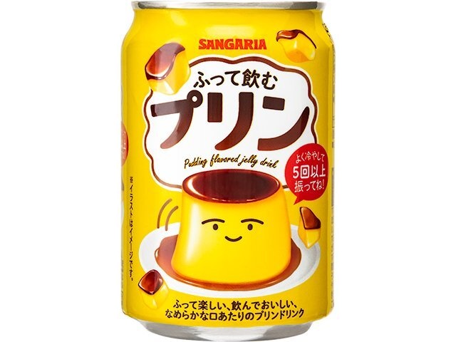 サンガリア ふって飲むプリン 缶２７５ｇ △ 【購入入数２４個】
