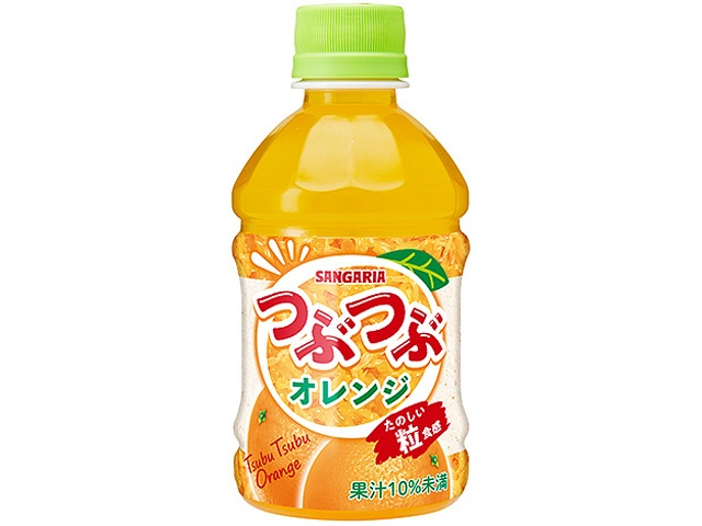 サンガリア つぶつぶオレンジ Ｐ２８０ｍｌ △ 【購入入数２４個】