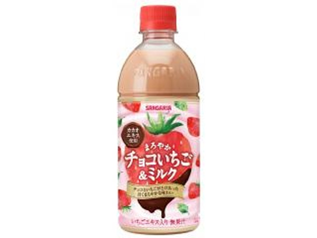 サンガリア まろやかチョコいちご＆ミルクＰ５００ 【新商品 2/2 発売】 □お取り寄せ品 【購入入数２４個】