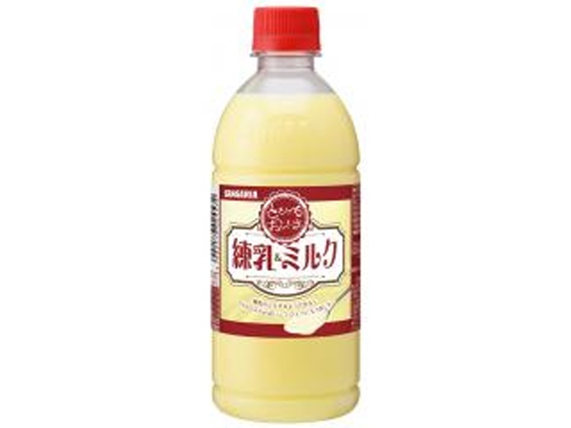 サンガリア とろけるおいしさ 練乳＆ミルクＰ５００ 【新商品 3/2 発売】 □お取り寄せ品 【購入入数２４個】