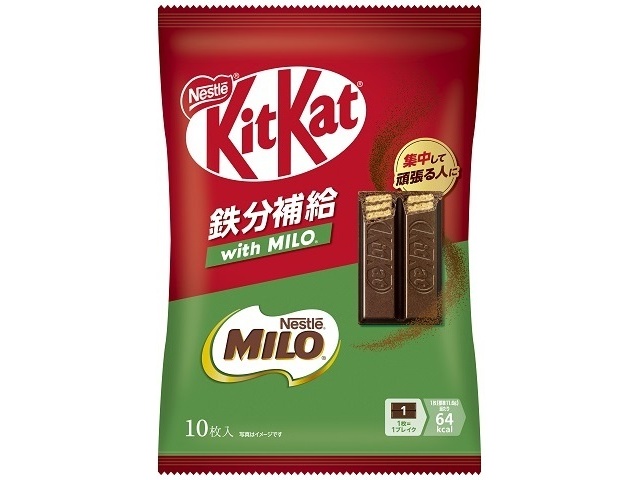 キットカット 鉄分補給ｗｉｔｈＭＩＬＯ１０枚  【購入入数１２個】