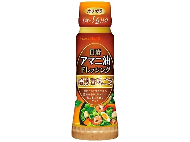 日清 アマニ油ドレッシング 焙煎香味ごま１６０ｍｌ □お取り寄せ品 【購入入数２４個】