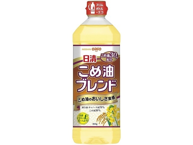 日清 こめ油ブレンド ８００ｇ 【新商品 2/27 発売】 □お取り寄せ品 【購入入数１６個】
