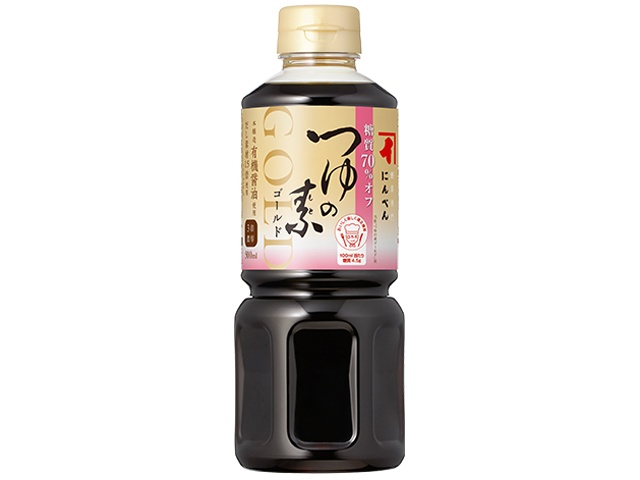 にんべん 糖質７０％オフつゆの素ゴールド５００ｍｌ □お取り寄せ品 【購入入数１２個】