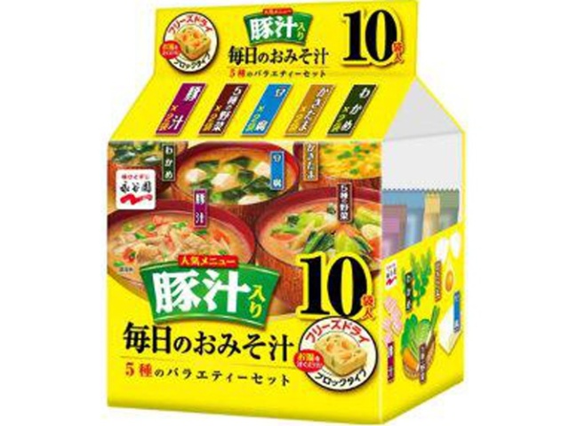 永谷園 毎日のおみそ汁 豚汁入り５種×２袋 □お取り寄せ品 【購入入数３２個】