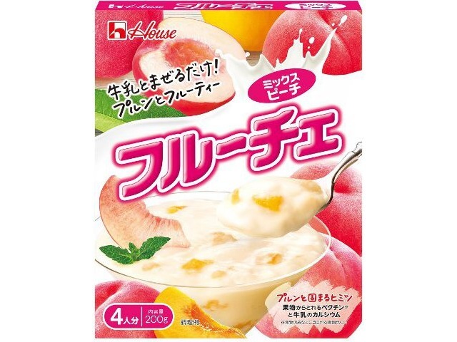 ハウス食品 フルーチェ ミックスピーチ２００ｇ △ 【購入入数１０個】