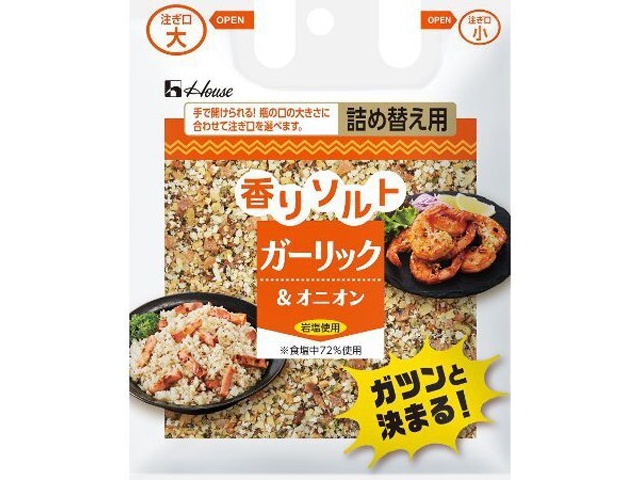ハウス食品 香りソルト ガーリック＆オニオン袋３９ｇ □お取り寄せ品 【購入入数１２０個】