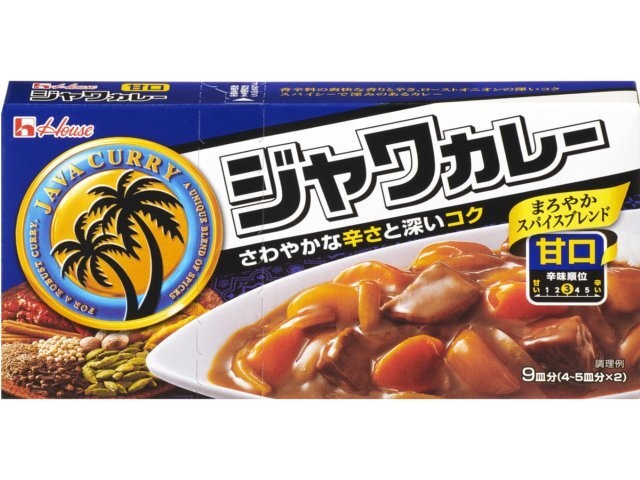 ハウス食品 ジャワカレー甘口 １８５ｇ □お取り寄せ品 【購入入数６０個】
