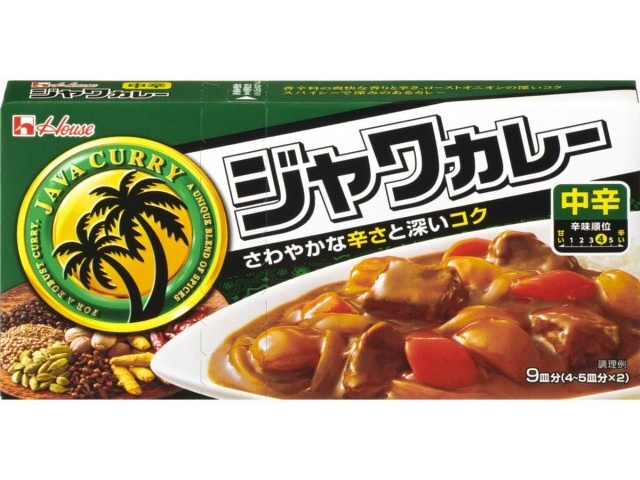 ハウス食品 ジャワカレー中辛 １８５ｇ △ 【購入入数１０個】