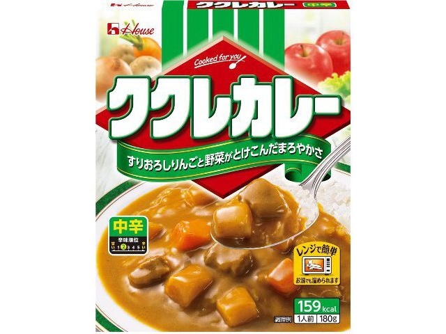 ハウス食品 ククレカレー 中辛１８０ｇ △ 【購入入数１０個】