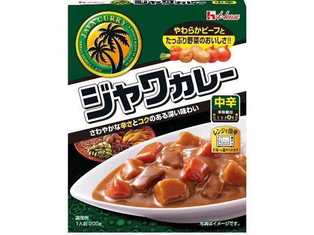 ハウス食品 レトルトジャワカレー中辛２００ｇ □お取り寄せ品 【購入入数６０個】