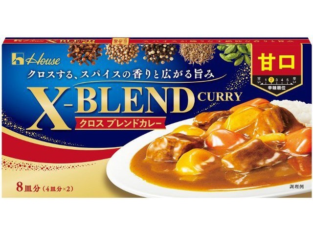 ハウス食品 クロスブレンドカレー 甘口１４０ｇ □お取り寄せ品 【購入入数６０個】