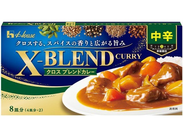 ハウス食品 クロスブレンドカレー 中辛１４０ｇ □お取り寄せ品 【購入入数６０個】