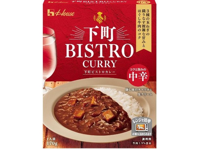 ハウス食品 下町ＢＩＳＴＲＯＣＵＲＲＹ 中辛１７０ｇ □お取り寄せ品 【購入入数６０個】