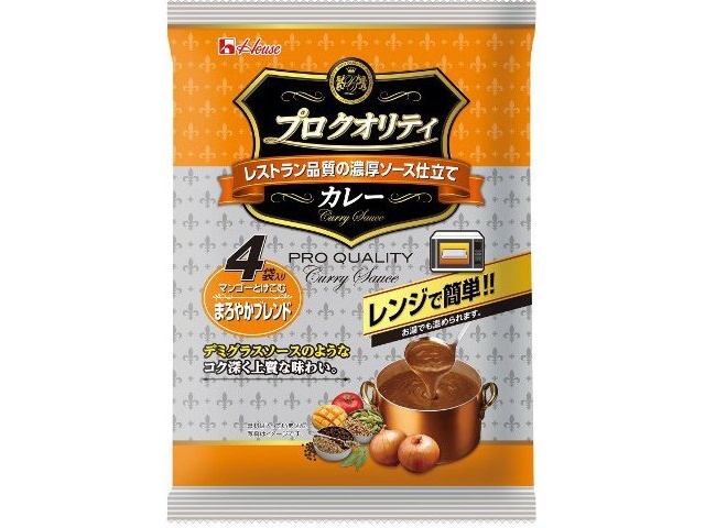 ハウス食品 プロクオリティカレー まろやか４袋入り □お取り寄せ品 【購入入数１２個】
