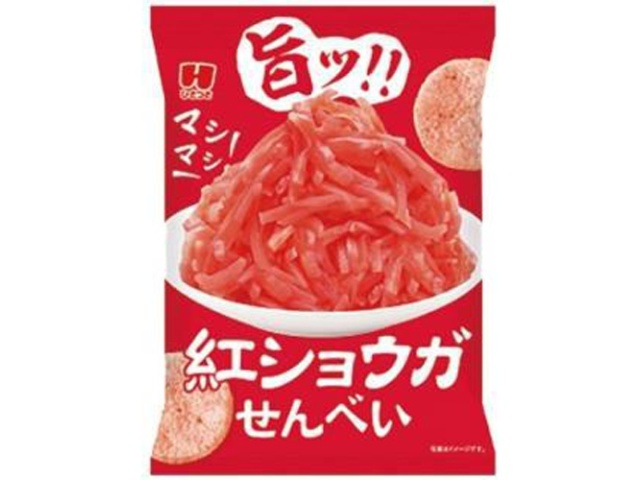 ひざつき マシマシ紅ショウガせんべい ３２ｇ □お取り寄せ品 【購入入数４８個】