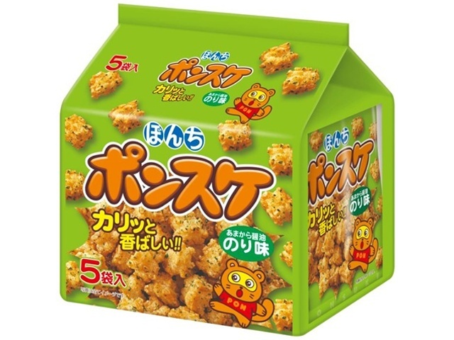 ぼんち ５パックポンスケのり１２５ｇ △ 【購入入数１０個】