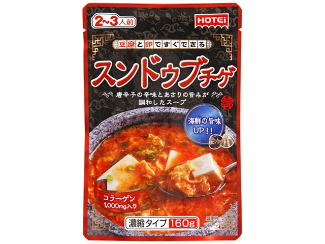 ホテイ スンドゥブチゲ濃縮タイプ１６０ｇ □お取り寄せ品 【購入入数３２個】