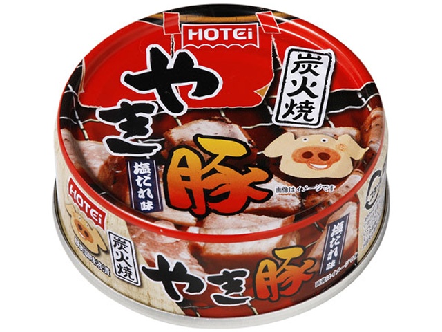 ホテイ 炭火焼やき豚 塩だれ味６５ｇ □お取り寄せ品 【購入入数４８個】