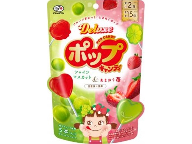 不二家 デラックスポップキャンディ ５本 □お取り寄せ品 【購入入数４８個】【数量限定】◇