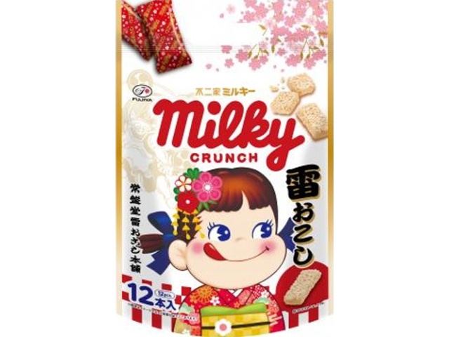 不二家 ミルキクランチ雷おこし１２本 □お取り寄せ品 【購入入数１２個】【数量限定】◇