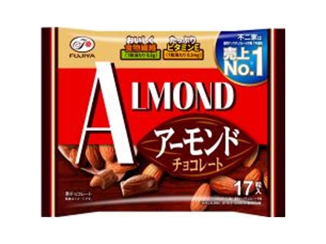 不二家 アーモンドチョコレート１７粒 △ 【購入入数１８個】【数量限定】◇