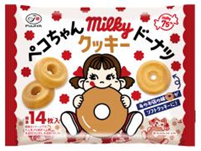 不二家 ペコちゃんミルキードーナツクッキー１６８ｇ 【新商品 2/17 発売】【数量限定】  【購入入数１８個】【数量限定】◇