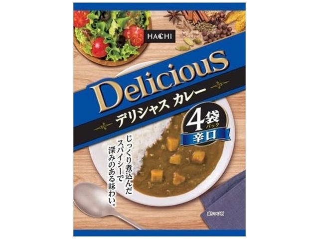 ハチ食品 デリシャスカレー辛口１７０ｇ×４ □お取り寄せ品 【購入入数１２個】