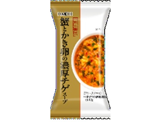 ハチ食品 蟹とかき卵の濃厚チゲスープ１食 【新商品 3/2 発売】 □お取り寄せ品 【購入入数５０個】