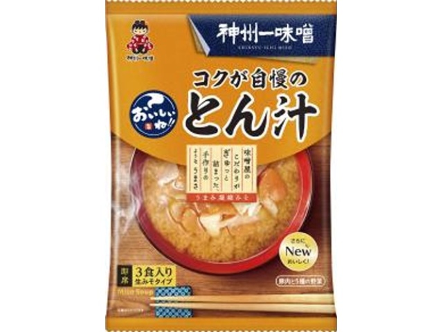 神州一 おいしいね！！コクが自慢のとん汁３食 □お取り寄せ品 【購入入数４８個】