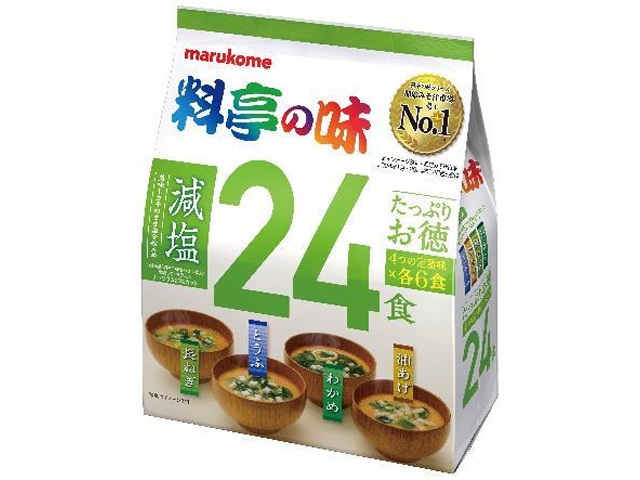 マルコメ たっぷりお徳料亭の味減塩２４食 □お取り寄せ品 【購入入数１２個】