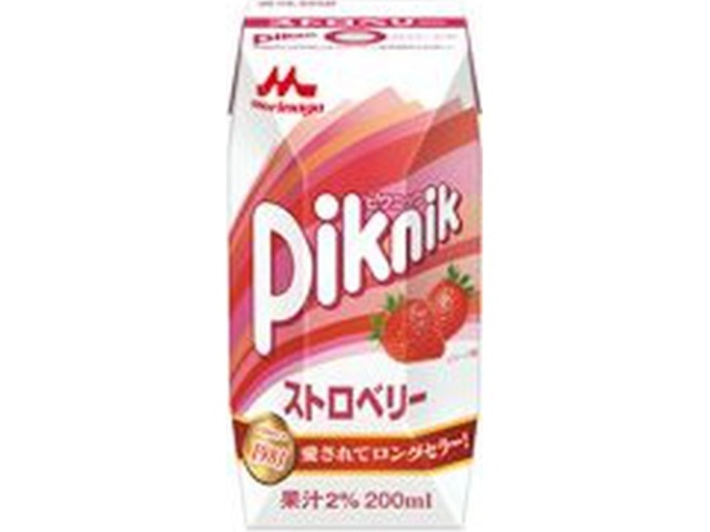 森乳 ピクニック ストロベリープリズマ２００ｍｌ □お取り寄せ品 【購入入数２４個】