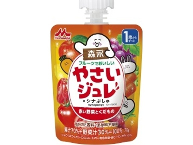森乳 フルーツでおいしいやさいジュレ 赤７０ｇ □お取り寄せ品 【購入入数３６個】