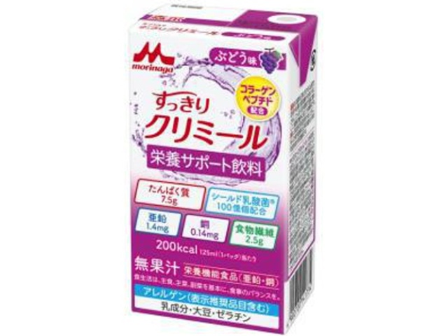 森乳 すっきりクリミールぶどう味１２５ｍｌ □お取り寄せ品 【購入入数２４個】