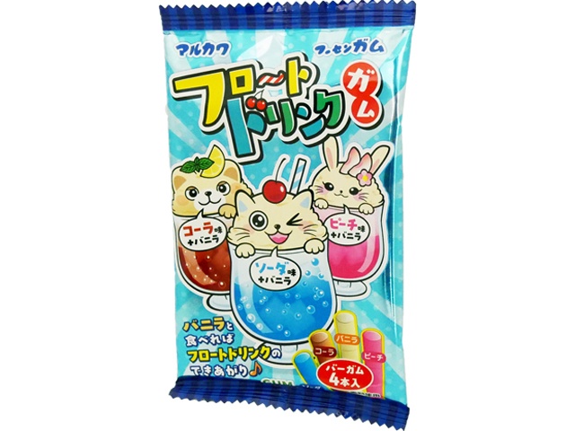 丸川製菓 フロートドリンクガム ４本 【新商品 3/9 発売】 □お取り寄せ品 【購入入数２４０個】