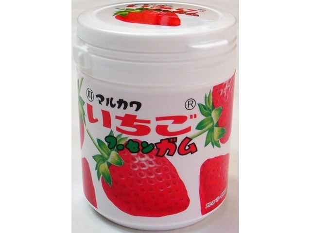 丸川製菓 いちごマーブルガムボトル１３０ｇ □お取り寄せ品 【購入入数４８個】