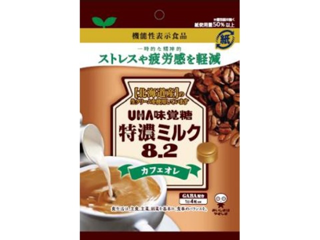 味覚糖 機能性表示特濃ミルク８．２カフェオレ９３ｇ △ 【購入入数６個】
