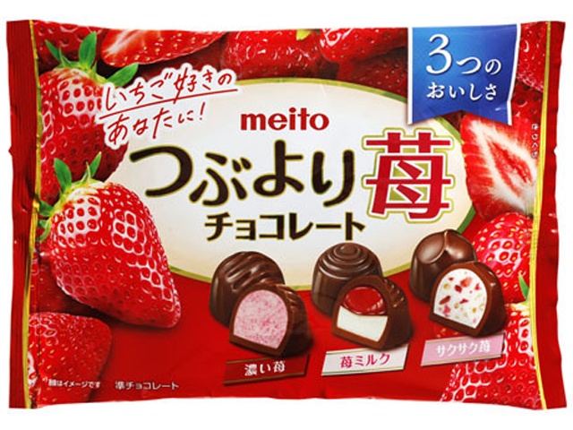 ｍｅｉｔｏ つぶより苺チョコレート １１８ｇ □お取り寄せ品 【購入入数３６個】
