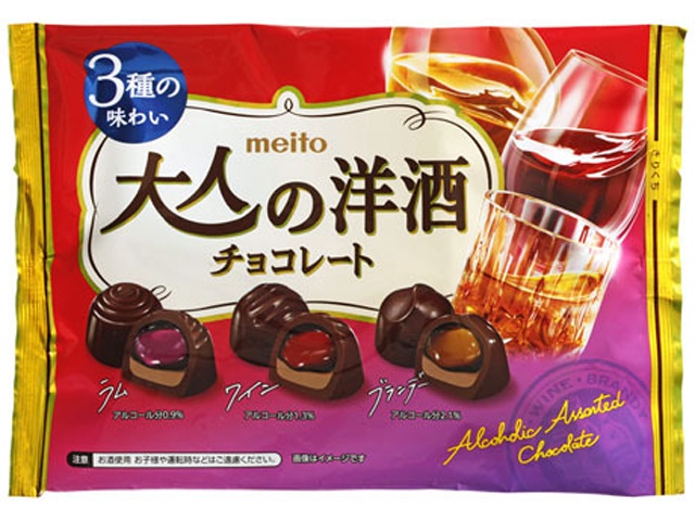 ｍｅｉｔｏ 大人の洋酒チョコレート ９６ｇ □お取り寄せ品 【購入入数３６個】