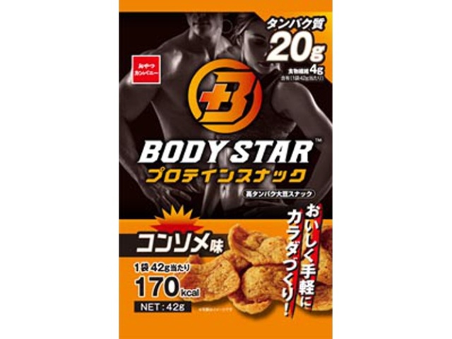 ボディスター プロテインスナックコンソメ味４２ｇ □お取り寄せ品 【購入入数２４個】