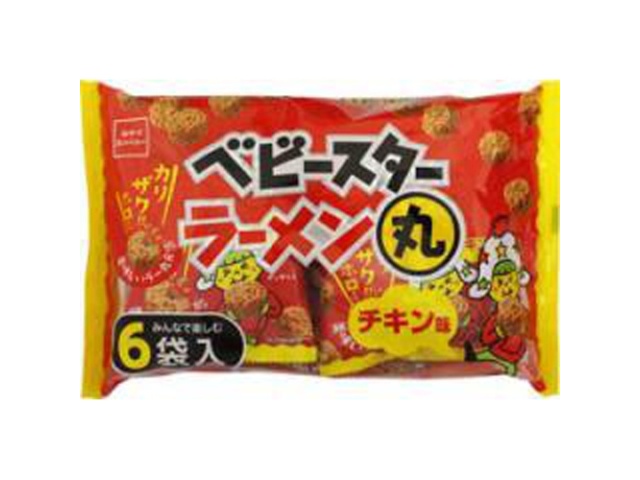 おやつカンパニー ラーメン丸 チキン味６袋入 【今月の特売 菓子】 □お取り寄せ品 【購入入数１５個】