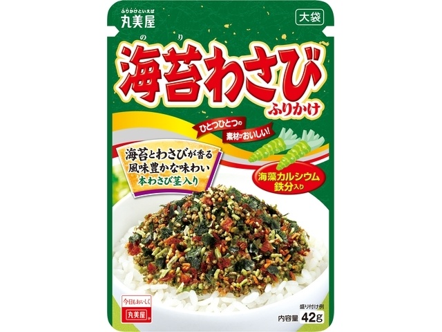 丸美屋 海苔わさびふりかけ 大袋４２ｇ □お取り寄せ品 【購入入数８０個】