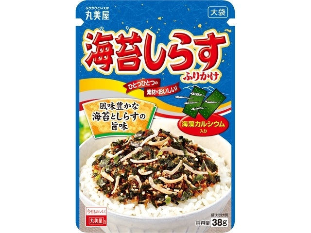 丸美屋 海苔しらすふりかけ 大袋３８ｇ □お取り寄せ品 【購入入数８０個】