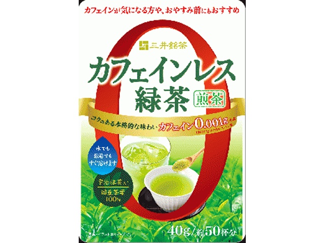 日東 カフェインレス緑茶 ４０ｇ □お取り寄せ品 【購入入数２４個】
