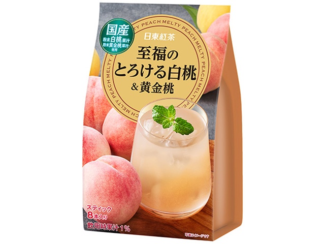 日東紅茶 至福のとろける白桃＆黄金桃 ８Ｐ  【購入入数６個】