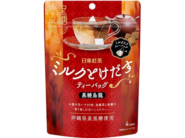 日東紅茶 ミルクとけだすティーバッグ黒糖 ４袋 □お取り寄せ品 【購入入数２４個】