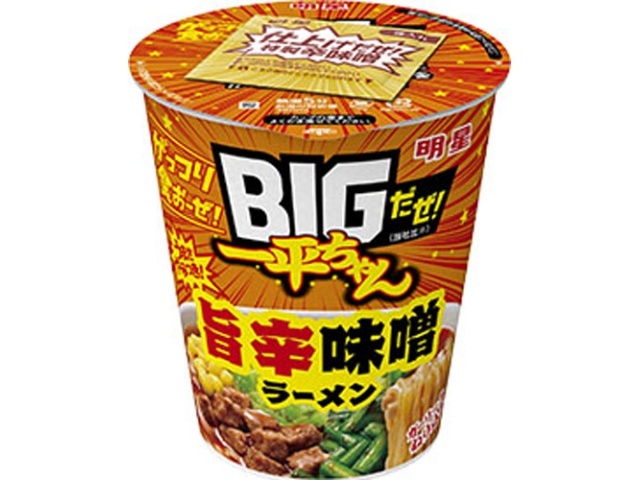明星 ＢＩＧだぜ！一平ちゃん 旨辛味噌ラーメン □お取り寄せ品 【購入入数１２個】