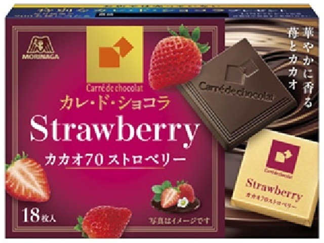 森永 カレ・ド・ショコラ ７０ストロベリー１８枚 【新商品 4/7 発売】  【購入入数６個】